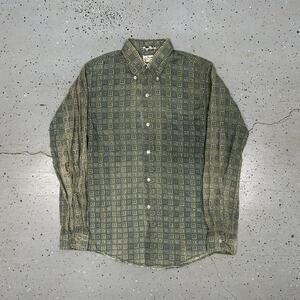 50s/60s Green and cream pennys vintage button-up shirt